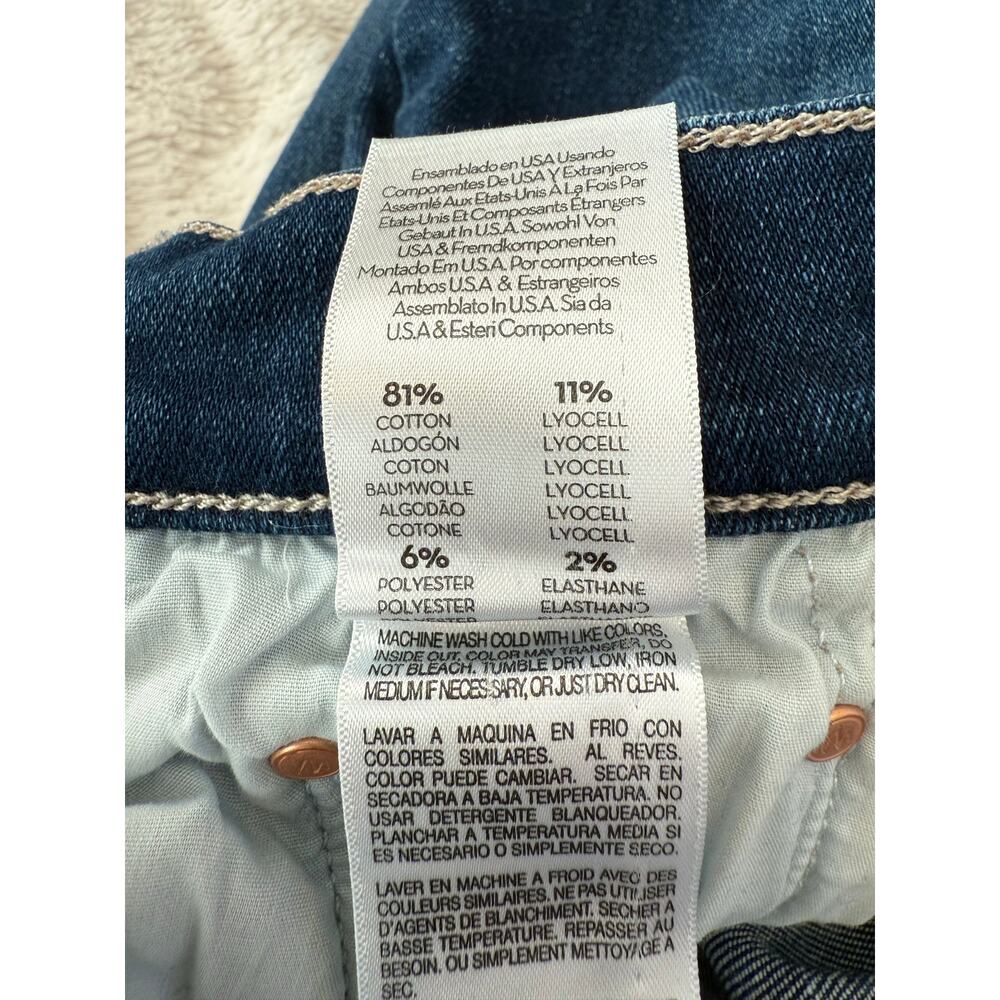 MOTHER Insider Ankle Fray Sweet Lime Dark Wash Cropped Jeans size 28 EUC - Picture 14 of 14